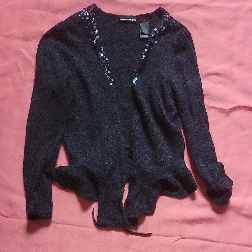 DKNY Midnight Cardigan with Sparkling Details